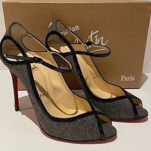 Christian Louboutin 1 EN8 100 Glitter York Gold/Black
